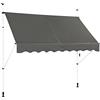 KOMFOTTEU Tenda avvolgibile per esterni, tenda manuale con altezza regolabile tra 190 e 300 cm, tenda da sole per terrazza, balcone, giardino, 250 x 120 cm