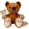 Habibi 2048 - Cuscino termico, peluche per bambini e adulti, orsetto con imbottitura di miglio, per riscaldare nel microonde/forno, ideale anche per neonati