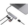 Conceptronic DONN02G CONCEPTRONIC 6-1 Dock USB-C->HDMI,2xUSB-A,SD/TF,+ 15cm gr