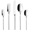 Villeroy & Boch - NewWave Set di Posate 30 Pezzi Argento, Lavabile in Lavastoviglie, 6 Persone Platino, Forchette, Coltelli, Cucchiaio, Acciaio Inossidabile