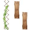 Relaxdays Grigliato in Legno per Rampicanti, 180x30 cm, Set 3 Tralicci Allungabili Piante da Giardino, Balcone, Fiammato
