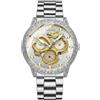 JewelryWe - Orologio da Polso da Uomo Cinturino in Acciaio Inossidabile Regolabile con Calendario Orologio Drago al Quarzo