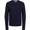 JACK & JONES Jprblumiguel Knit Crew Neck Noos Maglione Lavorato a Maglia, Blu Marittimo. Dettagli: Blu Marino, XL Uomo
