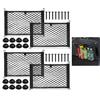 APPCXOKL 4PCS Rete Portaoggetti Auto, Organizer Elastico 35X25CM, Rete di Carico Estensibile per Auto, Roulotte, Camper, Bagagli, Furgoni da Carico, Case Mobili