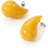 MAJALE - Orecchini a goccia da 3 cm in acciaio inox e resina colorata, orecchini a goccia da donna, orecchini leggeri, gioielli eleganti e alla moda, 3 cm, Acciaio inossidabile, resina