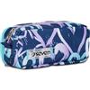 SJ GANG STYLE JAM GANG Seven Portapenne Scuola 2 Zip, Viola Blu, Cristal Purple, Bustina Doppio Scomparto Con Organizer, Tasche ed Elastici Porta Penne, Accessori Zaino, Medie, Superiori, Bambina Ragazza,