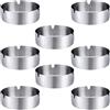 SZKKQKJ Posacenere da esterno, posacenere in acciaio inox, posacenere, confezione da 8 posacenere rotondi in acciaio inox, utilizzato in bar, ristoranti, camere da letto, all'aperto
