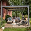 NATERIAL Pergola bioclimatica 313x358 cm in alluminio grigio antracite - Clima NATERIAL