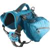 Kurgo Baxter - Zaino per cani, Borsa da sella per cani, Zaino per animali da trekking, passeggiate o campeggio, Blu costiero - Medio (M)