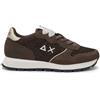 SUN 68 SNEAKER ALLY GLITTER TEXTILE MARRONE