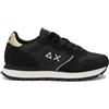 SUN 68 SNEAKER ALLY GOLD SILVER IN NYLON E SUEDE NERO