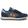SUN 68 SUN68 Jaki 2.0 Bicolor Sneakers Uomo in Pelle e Tessuto Navy Blue Z46122-07