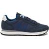 SUN 68 SUN68 Tom Solid Sneakers Uomo in Pelle e Tessuto Navy Blue Z46101-07