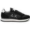 SUN 68 SUN68 Tom Solid Sneakers Uomo in Pelle e Tessuto Nero