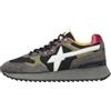 W6YZ - JUST SAY WIZZ W6YZ YAK-M Sneakers Uomo in Suede e Tessuto Tecnico Anthracite Militar Black