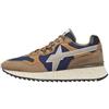 W6YZ - JUST SAY WIZZ W6YZ YAK-M Sneakers Uomo in Suede e Tessuto Tecnico Light Brown Navy Brown Taupe