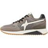 W6YZ - JUST SAY WIZZ W6YZ YAK-M Sneakers Uomo in Suede e Tessuto Tecnico Mud Dark Grey Milk