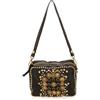 Campomaggi KATE camera bag in pelle testa di moro con borchie e strass