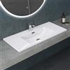 Mai & Mai Lavabo Incasso in Minerale Fuso 90x48x12cm, Colossum02-900 | Lavabo Sottopiano Lavandino Bagno, Bianco, Stampaggio Monopezzo, Nano-rivestimento, Bordi Sottili