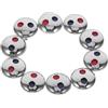 TEHAUX 10 Pezzi Pulsanti Indicatori Calda e Fredda per Manopola Rubinetto Acqua | ABS Argento, Montaggio per Cucina e Bagno, Water Temperature Labels Installazione Rapida