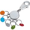 Troika PATENT/Colour Portachiavi ad anello e catena, 10 cm, Multicolore (mehrfarbig)