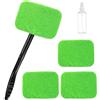 thirei Pulitore per Parabrezza Auto, Parabrezza Pulitore Spazzola Cleaner, Pulitore per Vetri Auto con 4 Pastiglie in Microfibra Lavabili, per La Pulizia del Vetro del Parabrezza Dell'Auto