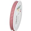 Halbach Seidenbänder Vichy, nastro rosso a quadri da 10 mm per confezioni regalo, nastro per celebrazioni