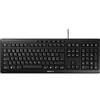 CHERRY STREAM KEYBOARD, Tastiera con filo, Layout per la Svizzera (QWERTZ), Battitura silenziosa dei tasti, Sensazione di digitazione unica, Design piatto, Colore nero