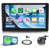 Rimoody 6G+128G 8 Core Android Autoradio per FIAT Ducato 3/Peugeot Boxer 2/Citroen Jumper 2 2011-2022, 9 Schermo Carplay Android Auto Senza Fili FM/RDS/EQ/DSP WiFi GPS Bluetooth Panoramica a 360° Retrocamera