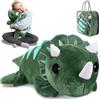 ODOXIA Piumino ponderato da 2,3 kg con motivo dinosauri per bambini e adulti