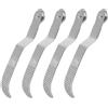 WOONEKY 4 Pezzi Leve Copertoni Bici in Ferro per Riparare Camera Bici | Strumento Multifunzione per Riparazioni Rapide, Uso Outdoor e Lunghe Uscite, Finitura Argento