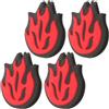 BESPORTBLE 4pezzi Smorzatori di Vibrazioni per Racchetta da Tennis in Silicone Design Forma di Fuoco Assorbitore di Shock Antiurto per Giocatori di Tennis