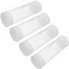 WOONEKY Contenitore 4 Pezzi Trasparente Cilindrico per Palline da Golf | Espositore da Banco, Design Verticale Stabile e Riutilizzabile, Plastica Cristallina Coperchio