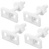 Hemobllo Viti Fissaggio Tavoletta Wc 4 Pezzi, Ricambio Rapido per Sedile Bagno | Abs, Rondelle Metalliche e Dadi Plastici, Bianco, per Fori Superiori, Manutenzione Domestica