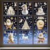 YIHELU Adesivi Natalizi per Finestre, Vetrofanie di Natale con Fiocchi di Neve, Decorazioni Natalizie adesive per Vetro, Atmosfera Natalizia, Idee Regalo per Casa, Festa di Natale (Stili G)