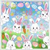 YIHELU Adesivi per Finestre di Pasqua, Vetrofanie pasquali - Simpatici Coniglietti, Uova - PVC Statico Riutilizzabile - Vetrofanie Bifacciali per Decorazioni Pasquali per Casa, Vetro, Porte e Specchi