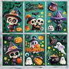 YIHELU Adesivi per Halloween, Adesivi per Finestre di Halloween Set di Adesivi Riutilizzabili, Decorazioni per Feste di Halloween, 9 Fogli (Adesivi per Halloween-G)