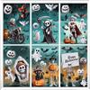 YIHELU Adesivi per Halloween, Adesivi per Finestre di Halloween Set di Adesivi Riutilizzabili, Decorazioni per Feste di Halloween, 9 Fogli (Adesivi per Halloween-H)