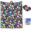 Fyeme Coperta da colorare fai da te, coperta da colorare fai da te, con penna a 12 colori, progetti artistici creativi e personalizzati, in morbido pile, decorazione per camera da letto (animale domestico)
