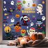 YIHELU Adesivi per Halloween, Adesivi per Finestre di Halloween Set di Adesivi Riutilizzabili, Decorazioni per Feste di Halloween, 9 Fogli (Adesivi per Halloween-D)