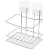 Compactor BESTLOCK Magic Bath Basket Mensola Doccia Autoadesiva Grande Dimensione 20x13.5x25.5 cm Colore Cromo Materiale Metallo Cromato