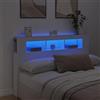 vidaXL Testiera LED Bianca 160x18,5x103,5 cm Legno Multistrato