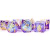 Metallic Dice Games FanRoll by Metallic Dice Games Handcrafted Sharp Edge Resin DND Dice Set: Royal