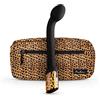 Panthra Vibratore Punto G Nila, Stimolatore del Punto G per Donna, Design Curvo e Materiale Flessibile, Massaggiatore Punto G inclusivo Marsupio Coordinato, Leopardo Vibratore