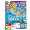 Clementoni Sapientino - Italia, Puzzle Magnetico, 4 Giochi in 1, 50+ Tessere Magnetiche, per Bambini 6-10 Anni, Scopri l'Italia con le Tessere Magnetiche, Idea Regalo, Made in Italy, 30x40 cm, 16690