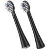 Waterpik Testine di ricambio compatte per spazzolino Sonic-Fusion Flossing SFRB-2EB, 2 pezzi, nero