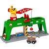 BRIO World - Gru per container, Accessorio ferrovia in legno da 3 anni