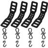 Hemobllo 4 Pezzi Cinghia in Silicone per Bici con Gancio S, Fori, Nera