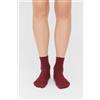 Calzedonia Calze Corte Con Bordo Lavorato Rosso