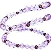 Handmade Braccialetto in filo rigido con pietre rosa e perline bordeaux - CL0238